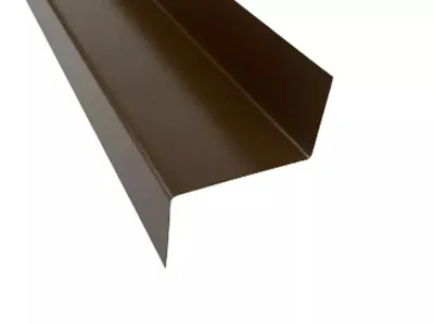 Produktbild von 2 m Z Profil Z Winkel Abdeckprofil Stufenprofil Alu braun RAL 8014 Größe 60/130/60 mm
