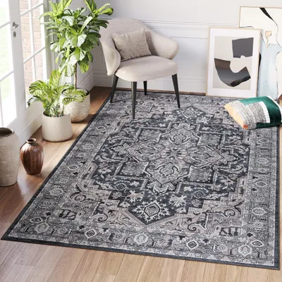 Produktbild von Tapiso Teppich DUBAI Vintage-Design mit Used-Look, pflegeleicht für Wohnzimmer, Schlafzimmer 240 x 300 cm
