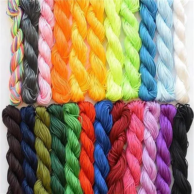 Image de Corde en nylon pour macramé, 1 mm, lot de 20 pièces, 25 mètres
