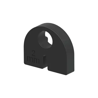 Produktbild von ECONOMY Einlage zu Glasklemmbeschlag Modell 20 für 2 mm Blechplatte, Gummi