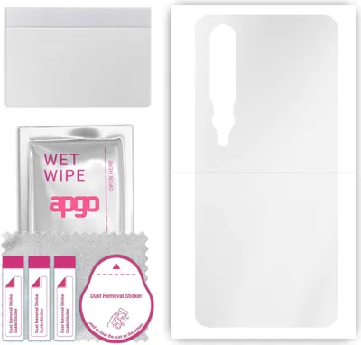 Produktbild von apgo Rückseite Schutzfolie, klar, kompatibel mit Xiaomi Mi 10 5G, Hinten Hydrogel-Displayschutzfolie mit Positionierhilfe, kratzfest, einfache Montage