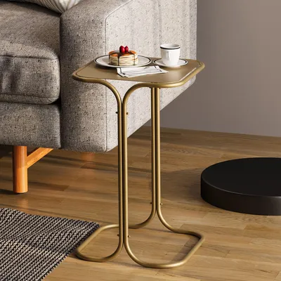 Image de Perrero - Table basse, 30x30x52h cm or, Forme Carrée