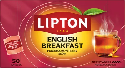 Obrázek produktu pro Herbata czarna English Breakfast Lipton 50 torebek