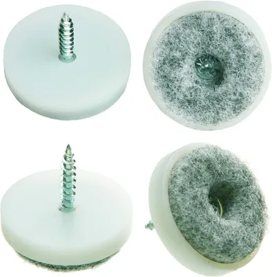 Produktbild von 100 Filz-Möbelgleiter aus Kunststoff mit Schraube, Ø 20 mm