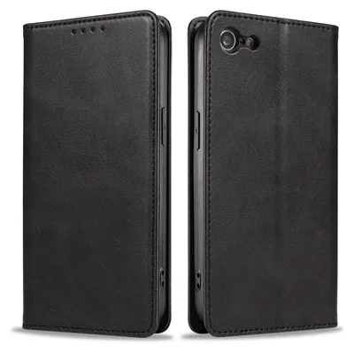 Produktbild von Handyhülle für Apple iPhone 7 / 8 / SE2020 Kunstleder Flip Cover Hülle Handytasche Case Kartenfach Farbe: Schwarz