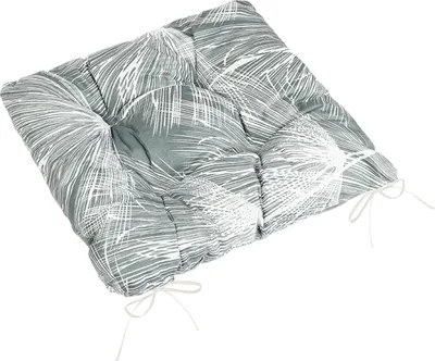 Produktbild von Gestepptes Sitzkissen Adele - 40x40 cm - Grau,Weiß