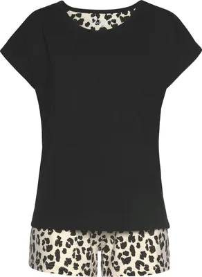 Produktbild von Vivance Dreams Shorty schwarz mit Animal-Print Größe 44/46