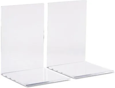 Image de Supports de bureau en acrylique transparent 10 x 10 x 13 cm, lot de 2