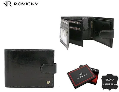 Immagine prodotto di Portafoglio grande da uomo in pelle con chiusura - Rovicky