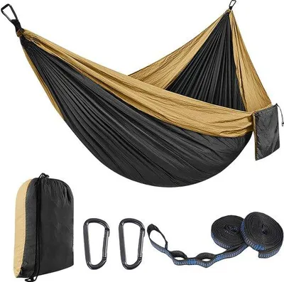 Produktbild von Famanu Campinghängematte Doppelhängematte 300 x 200 cm, ultraleichte Reisehängematte, 300 kg Tragkraft