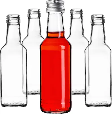 Immagine prodotto di Bottiglie di vetro KADAX da riempire, 200ml, 10 pezzi, bottiglie di liquore vuote con tappo a vite, bottiglie di succo di frutta