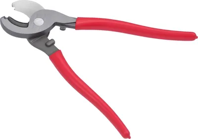 Zdjęcie produktu dla Wysokowydajne nożyce do kabli SucceBuy, kompaktowe rozmiary 235 mm, wytrzymałe ostrza i uchwyty pokryte PVC, odpowiednie do kabli aluminiowych 4/0 AWG, miedzianych 2/0 AWG i kabli komunikacyjnych 100 par 24 AWG.