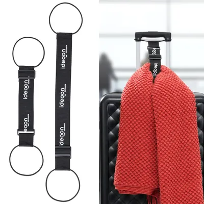 Produktbild von Zusatzgepäck-Gurt (2er-Set) für Koffer – Elastischer Gurt für Handgepäck, Rucksack & Reisetaschen – Sicherer Ringverschluss, luggage strap