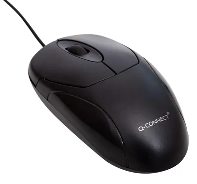 Obrázek produktu pro Myš Q Connect Scrollrad, černá, kabelová, s 3 tlačítky a optickým senzorem