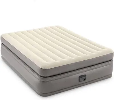 Obrázek produktu pro Nafukovací matrace s vestavěným kompresorem – samonafukovací nafukovací matrace – samonafukovací spací podložka – nafukovací matrace pro 2 osoby – 152 cm x 203 cm x 51 cm, šedá