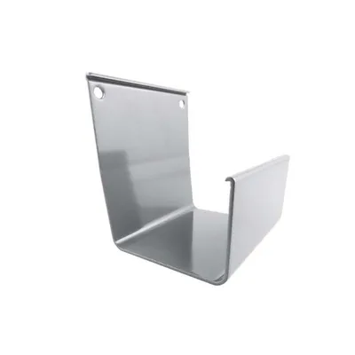 Produktbild von Renoplast® RK54 Aluminium Dachrinnenverbinder, 8 cm Grau, Dachrinnen Regenrinne Dachentwässerung Blechkantprofile, Gartenhaus Carport