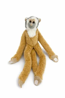 Produktbild von Affe Kuscheltier zum Aufhängen 44 x 18 cm Plüschtier mit Klettverschluss Stofftier Affe Geschenk für Kinder