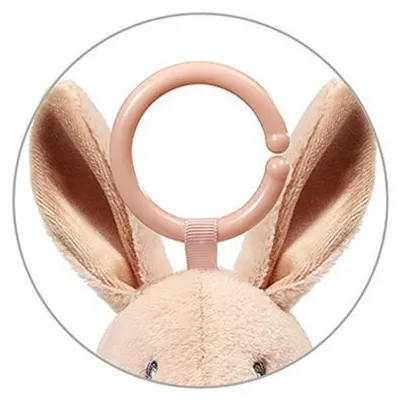 Produktbild von Karo Hase Sensorik-Spielanhänger für Babys mit Rassel und Beißstern