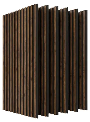 Produktbild von STEGU Linea Acoustic PROline 6er Set Akustikpaneele 120x60,5 cmPEFC Dunkelnussbaum