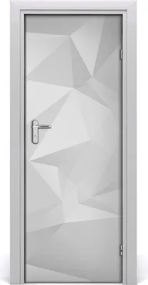 Produktbild von Tulup Türaufkleber 75x205 cm Dekorative Aufkleber Selbstklebend Wasserdichte Tapete Abnehmbar Schlafzimmer Wohnzimmer Wohnkultur - Zusammenfassung Dreiecke Aufkleber