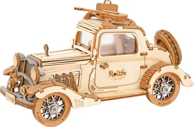 Image de ROBOTIME Rolife Puzzle 3D en bois Voiture historique 164 pièces