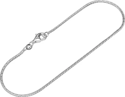 Produktbild von Armband 925 Sterling Silber 19cm Fuchsschwanzketten rund gedrückt Damen Armkette