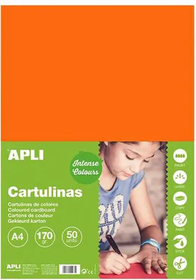 Produktbild von Apli Karton orange a4 170g 50 Blatt