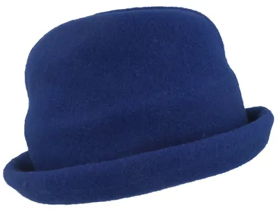 Kopka Clochard Hut aus Walkstrick in blau