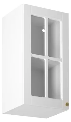 Produktbild von Oberschrank aus Glas LUMEA – Breite 40 cm, weiß