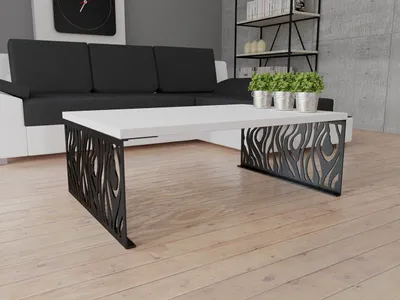 Obrázek produktu pro Konferenční stolek DORLIP 2 - matný černý / lesklý bílý