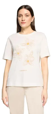 Produktbild von Cartoon Damen Baumwollshirt mit Rundhalsausschnitt 36, Patch Cream/Beige
