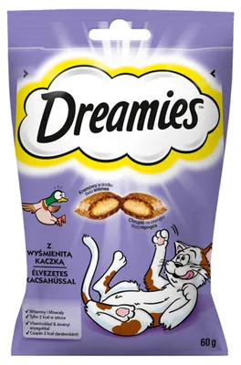 Zdjęcie produktu dla Dreamies 5998749116500, Przekąski, Kot, Dorosły, Kaczka, 60 g
