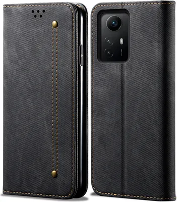 Immagine prodotto di Custodia Redmi Note 12S, Custodia a portafoglio in pelle con chiusura magnetica e supporto per Xiaomi Redmi Note 12S nero
