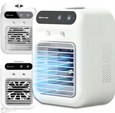 Image de Mini-climatiseur, ventilateur de table, refroidisseur d'eau silencieux, 500 ml, LED