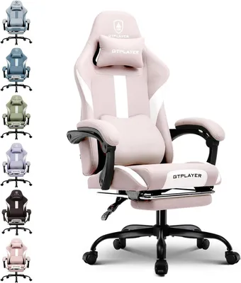 Produktbild von Gaming-Stuhl - Bürostuhl - PC-Stuhl - Ergonomischer Stuhl - Verstellbare Rückenlehne (90-135°)