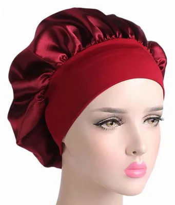 Produktbild von Seidenhaube für lockiges Haar, Schlafhaube für Damen
