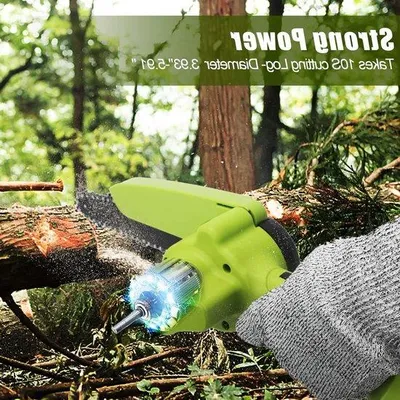 Obrázek produktu pro Mini řetězová pila s akumulátorem 24 V pro zahradu a prořezávání stromů