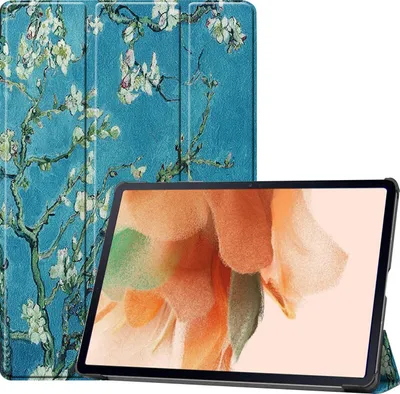 Produktbild von Mobigear Tri-Fold  Samsung Galaxy Tab S7 FE Hülle Klapphülle - Mandelblüten