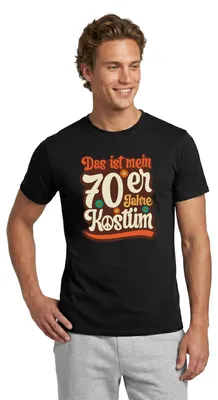 Produktbild von Spreadshirt 70er Jahre Kostüm Fasching Flower Power Peace Männer T-Shirt, XL, Schwarz