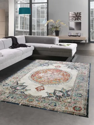 Obrázek produktu pro Koberec Orient, venkovní koberec do obývacího pokoje, vintage, barevný, rozměry – 160 x 230 cm