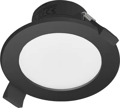 Produktbild von Prios LED-Einbaustrahler Rida, schwarz, Ø 10 cm, CCT, IP44