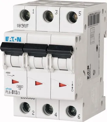 Produktbild von PL6-B13/3 Leitungsschutzschalter 6kA B13A 3P 286588 EATON