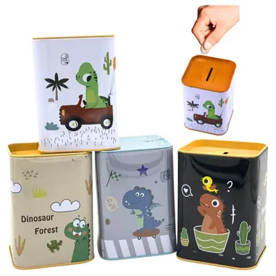 Produktbild von Lean Spardose Dinosaurier Im Auto Sparen Lernen Metall 11X8Cm