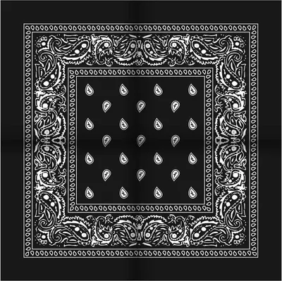 Produktbild von Jumadas Bauerntaschentuch – Cowboy-Taschentuch – Bandana – Damen – Herren – Schwarz