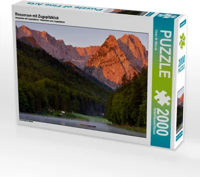 Produktbild von CALVENDO Puzzle Riessersee mit Zugspitzblick 2000 Teile Puzzle quer | 2000 Teile Lege-Größe 90x67cm Foto-Puzzle für glückliche Stunden