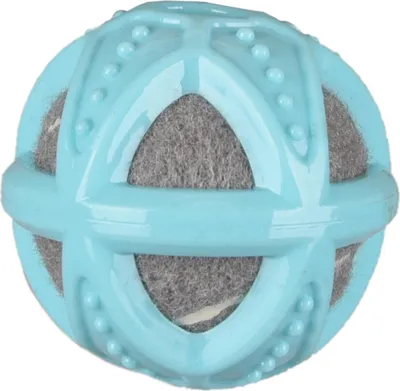 Immagine prodotto di Fenicottero giocattolo per cani Loekie TPR + pallina da tennis blu/grigio per cuccioli