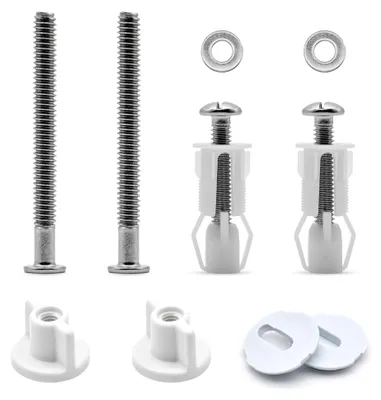 Produktbild von Toilettensitzbeschläge, 2 Paar Universal-Toilettensitz-Befestigungssatz mit Schrauben und Bolzen