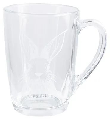 Productafbeelding van Clayre & Eef theeglas, 300 ml, transparant, met konijnenmotief