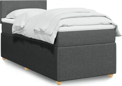 Produktbild von Eleganten-Stil Boxspringbett mit Matratze Dunkelgrau 100x200 cm Stoff,66,86 Kg cloris8541653