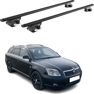 Produktbild von Dachträger Gepäckträger für Toyota Avensis Verso 2001-2006 Alu Schwarz 2 tlg ABE